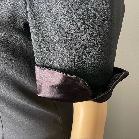 ILGWU Vintage Maxi Off Shoulder Short Sleeve Formal Dress Black Size 8 - Picture 4 of 16